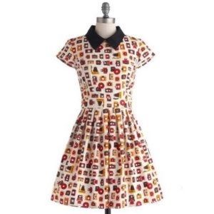 ModCloth Retro Camera Dress 2XL